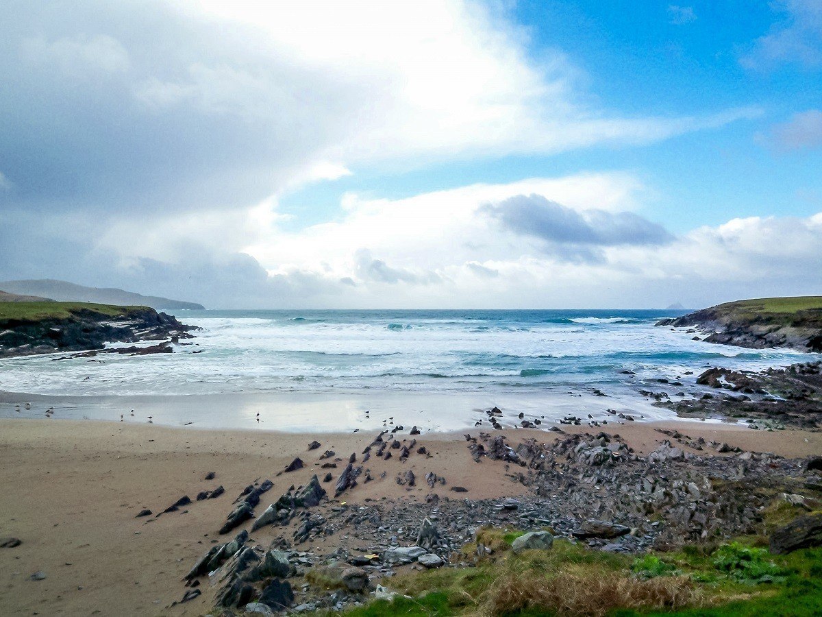 A small bay on the coastline of Ireland's Dingle Peninsula