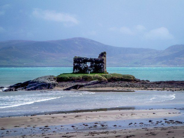 Ruins just off the coast of Dingle Peninsula in Irleand