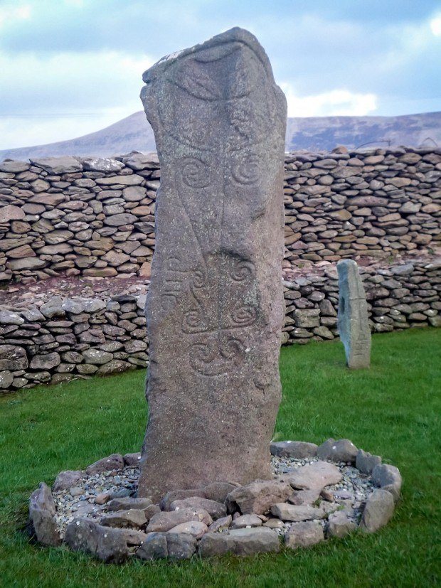 Ruins at Reasc Monastery on Ireland's Dingle Peninsula