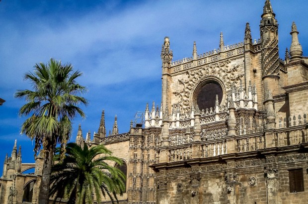 Seville’s Alcazar and Cathedral The Seville Alcazar - a royal palace built on the ruins of a Moorish palace.