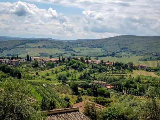 Views of Tuscany from San Gimignano, Italy