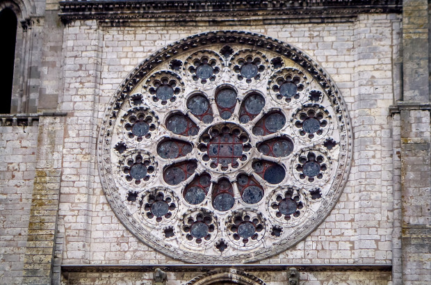 A Visit to France’s Chartres Cathedral Stained glass window at Chartres Cathedral, a UNESCO World Heritage site in France
