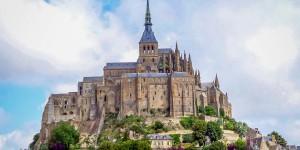 The Two Mont Saint-Michel Islands The island of Mont Saint-Michel in Normandy, France.