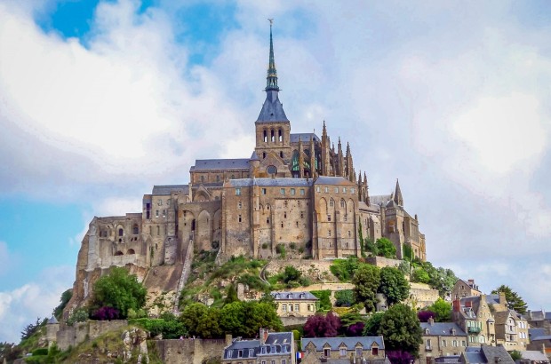 The Two Mont Saint-Michel Islands The island of Mont Saint-Michel in Normandy, France.