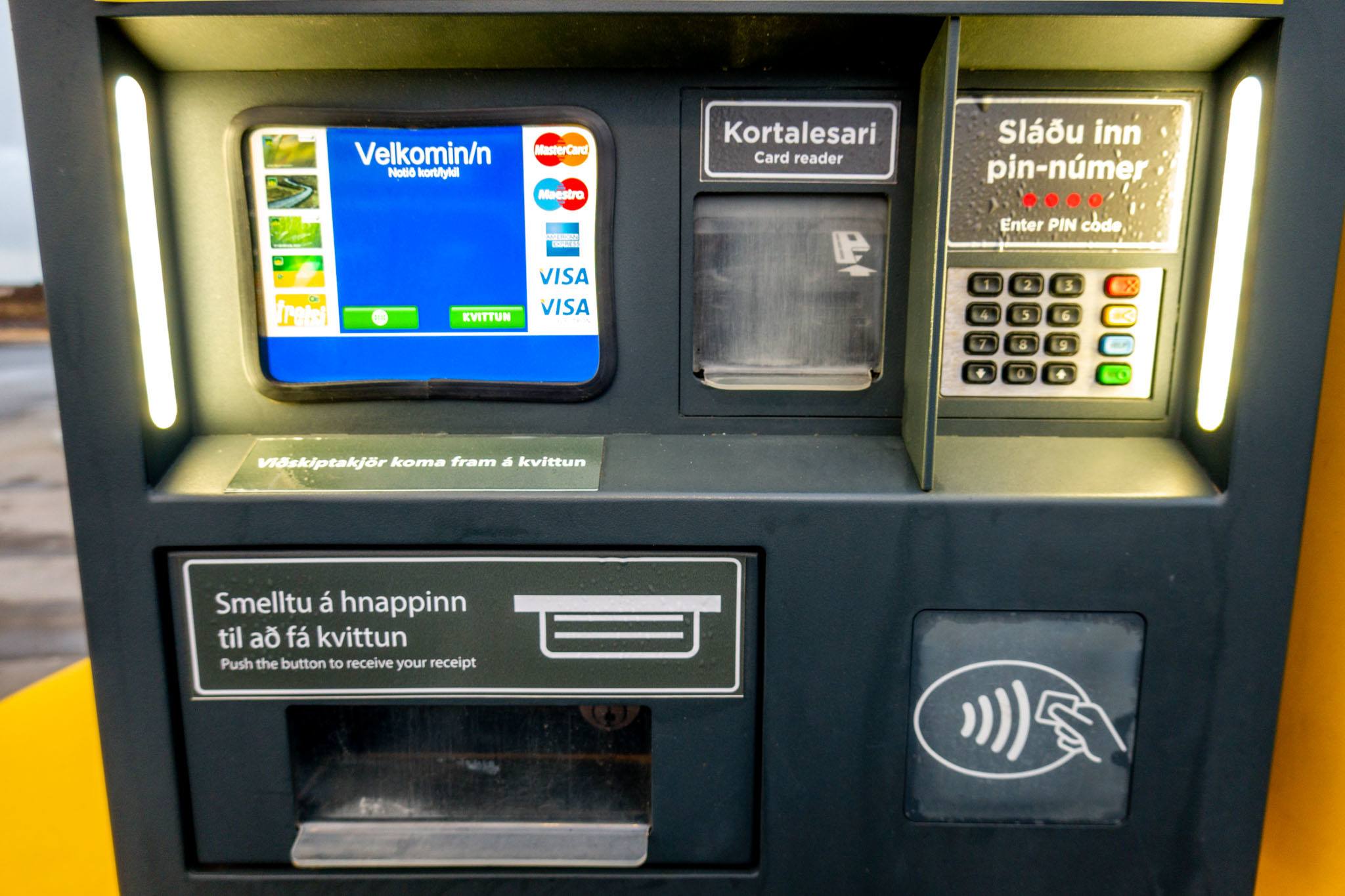 The credit card readers on the gas station self-pay pumps.