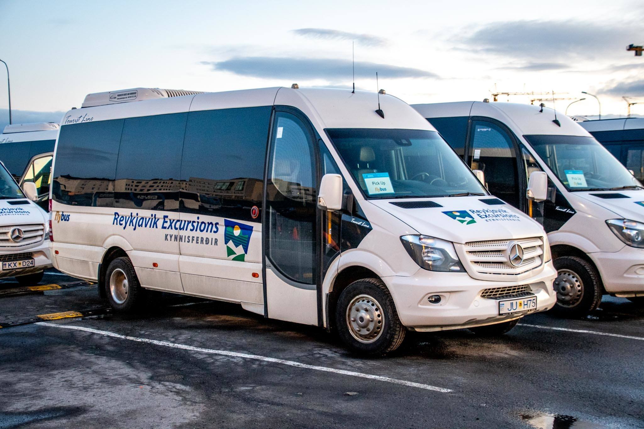 The Flybus mini-bus at the BSI bus station in Reykjavik.