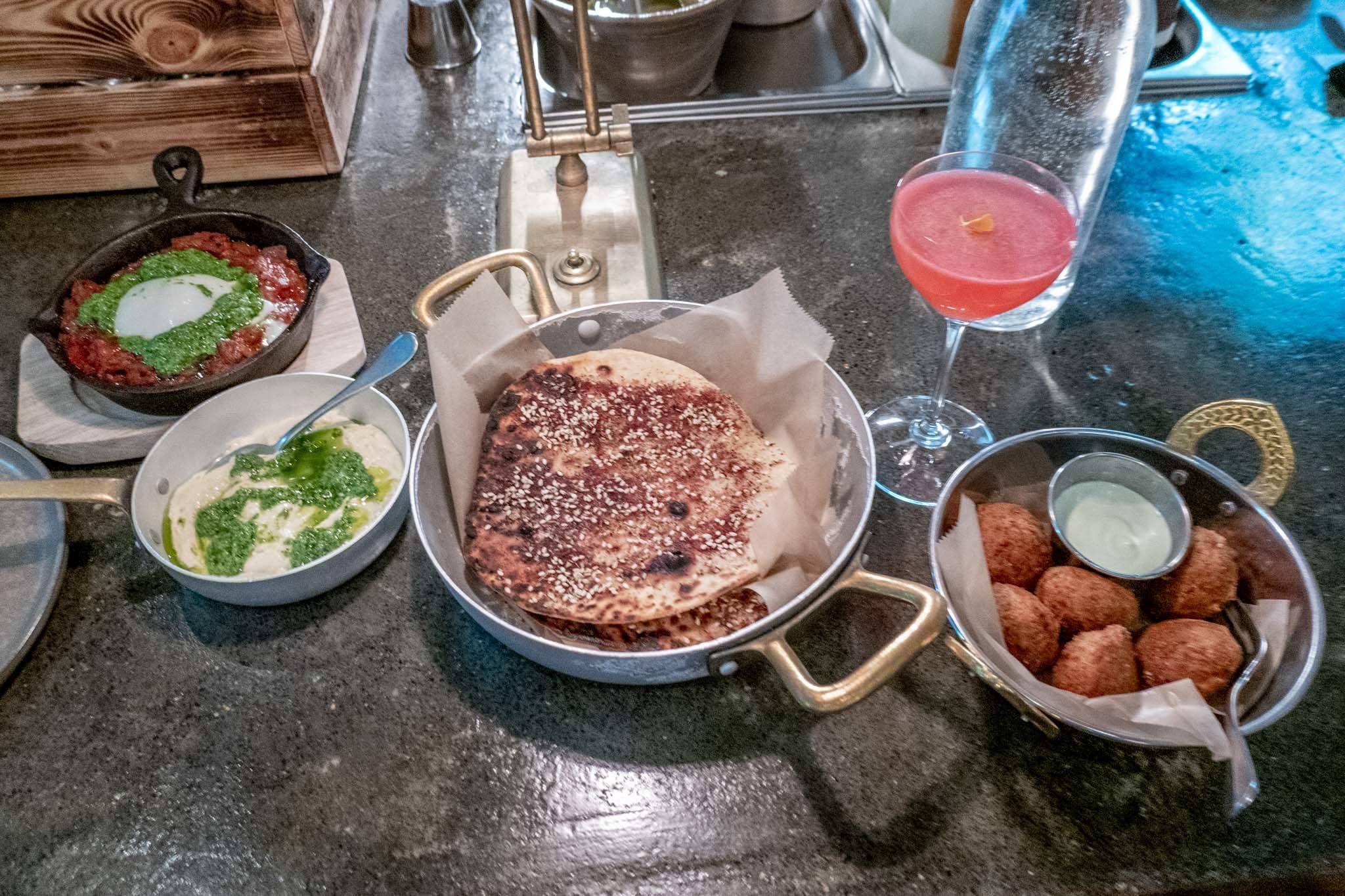 Gourmet dinner at Le Sumac restaurant in Iceland.