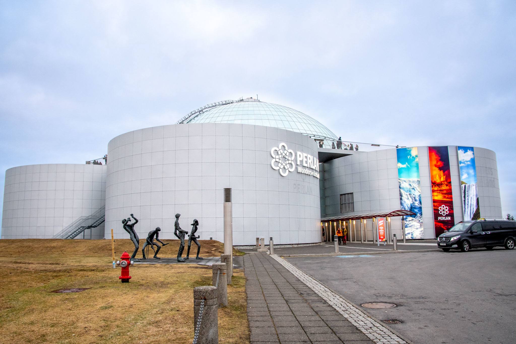 The Perlan cultural center in the old water storage towers.