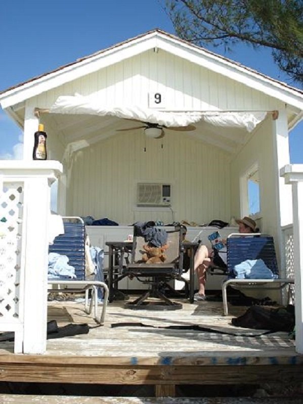 The private cabanas on Half Moon Cay can comfortably accommodate a family of four. Renting a private cabana is our top recommendation for things to do in Half Moon Cay Bahamas.