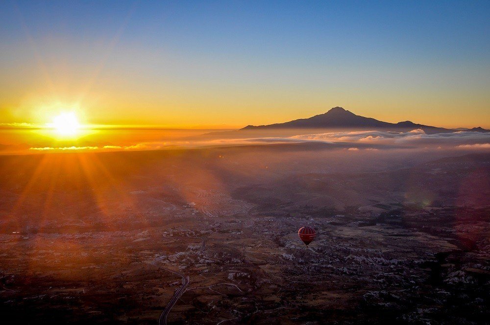 Sunrise from 1,000 feet above the ground
