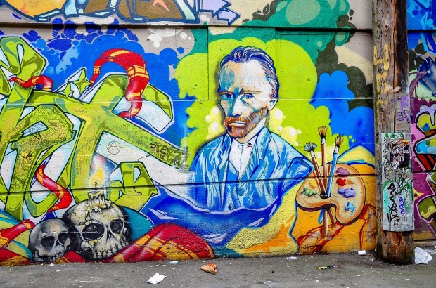 Vancouver’s Surprising Street Art Murals Vancouver-Canada-graffiti-Van-Gogh-skulls
