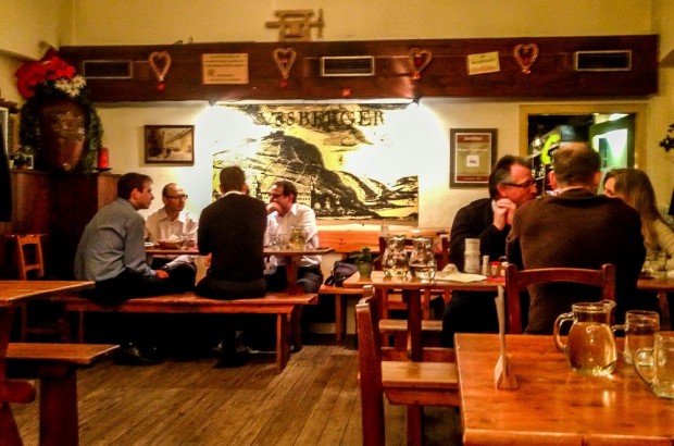 Vienna’s Classic Heuriger Wine Restaurants Heuriger patrons eating and drinking