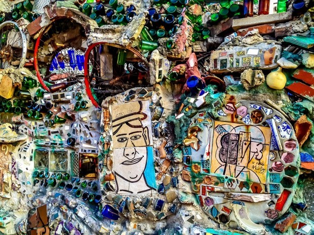 Some of the unusual, multi-colored mosaics at Philadelphia's Magic Gardens. A visit here is one of the top things to do in Philly.