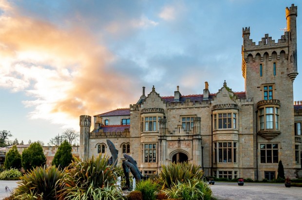 Castle Hotels in Ireland Lough Eske Castle at sunset