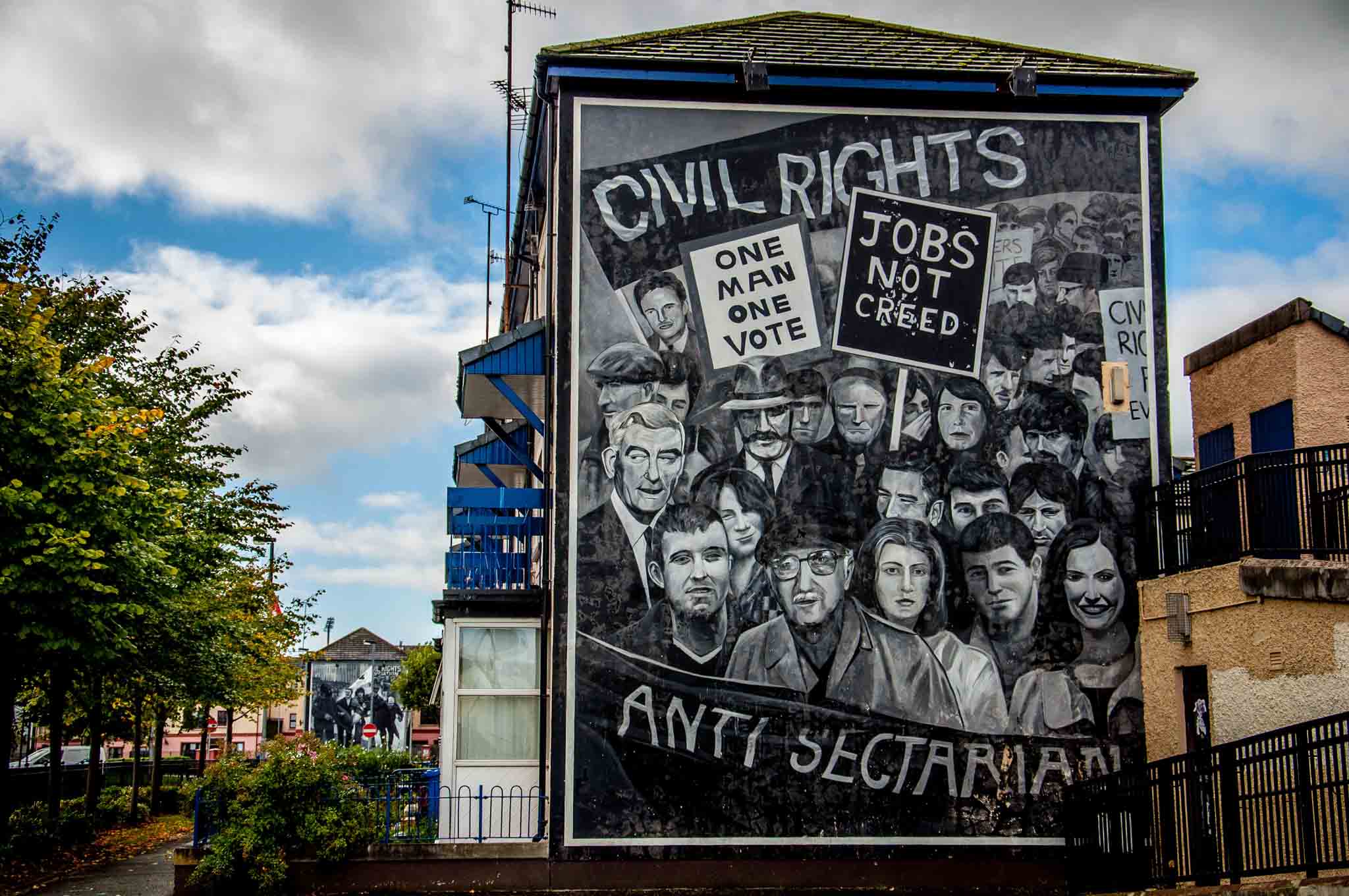 Derry Murals The Troubles Of Northern Ireland Travel Addicts   Civil Rights Mural Derry Northern Ireland 