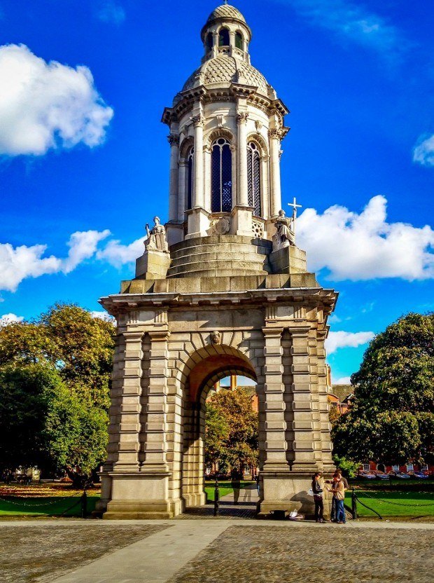Gate of Trinity College. This Dublin institution is a must visit on an Ireland itinerary 8 days