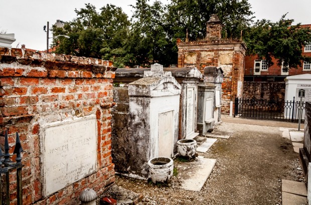 Voodoo and History on a New Orleans Cemetery Tour Tombs in the St. Louis Cemetery #1 on our New Orleans Cemetery Tour