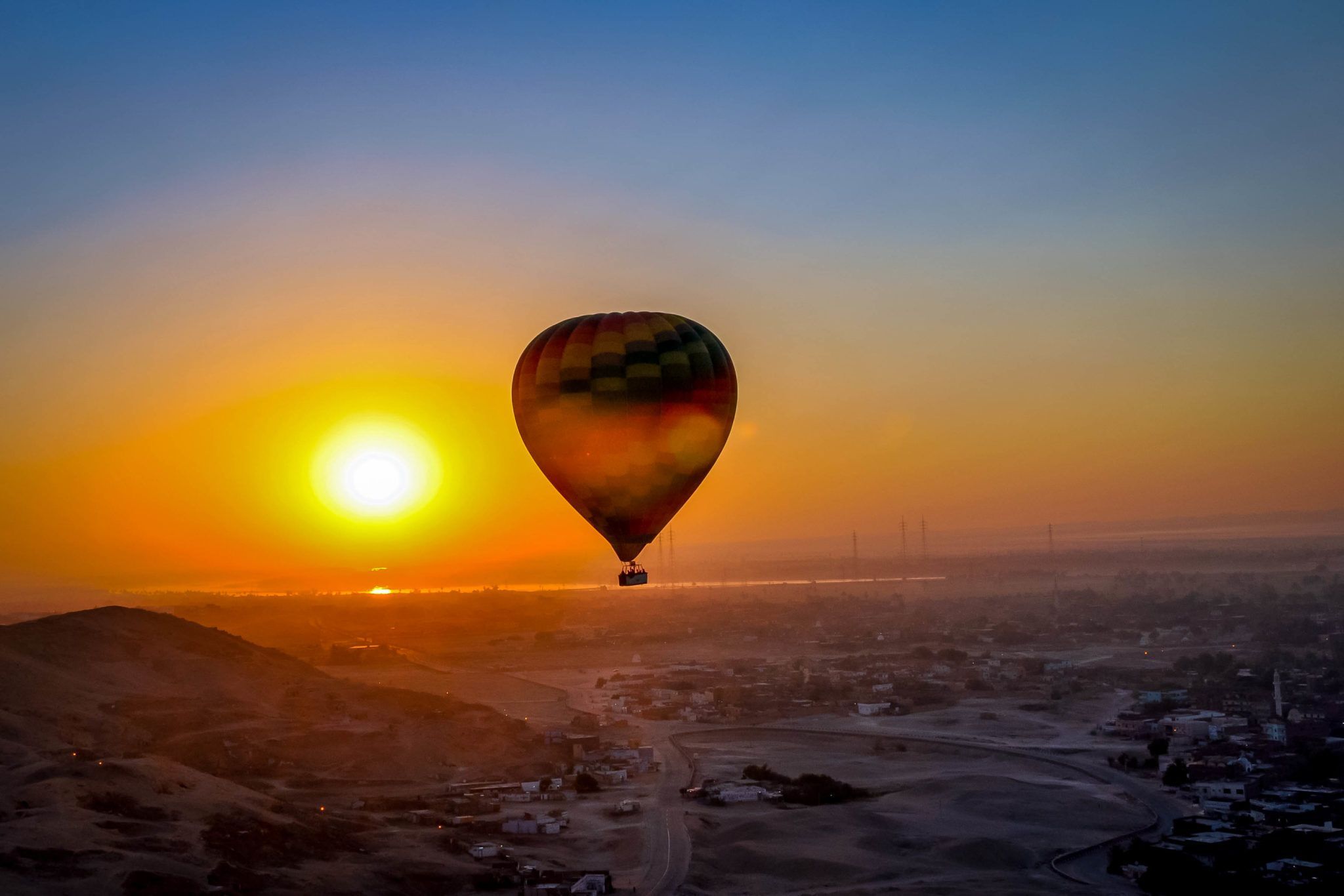 A hot air balloon over the Valley of the Kings is a fun part of any Egypt itinerary