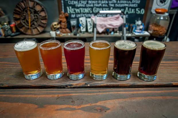 Hopped Up at San Diego’s Breweries A beer flight at one of the great San Diego breweries. San Diego claims to be the "Craft Beer Capital of America," and with over 85 breweries in the county, it just might be.