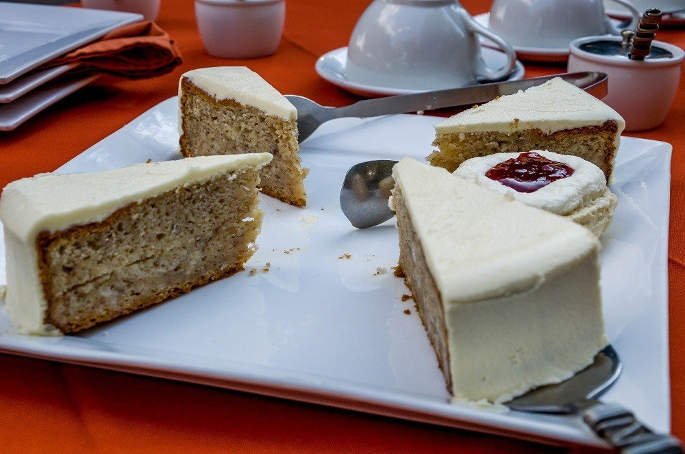 In the afternoons at the Islands of Siankaba, a traditional tea service (complete with cake) is prepared for the guests.