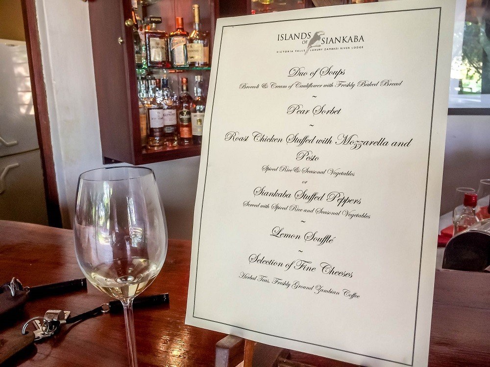 Every day, the menu for the evening is posted.
