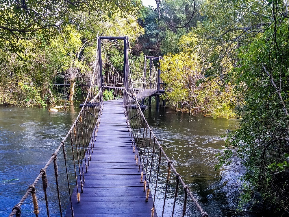 Properties like the Islands of Siankaba practice ways to help the earth because they are in fragile environments like the Zambezi River