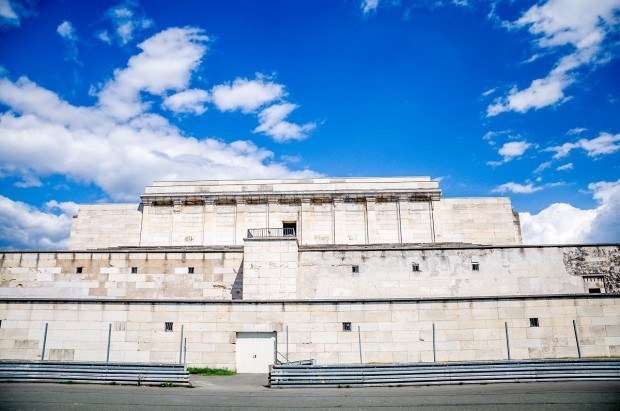 The Steintribune at the Nuremberg Nazi Party Rally Grounds where Hitler gave his speeches.