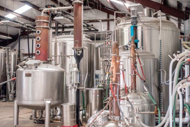 Treaty Oak distillery stills for Texas whiskey and gin