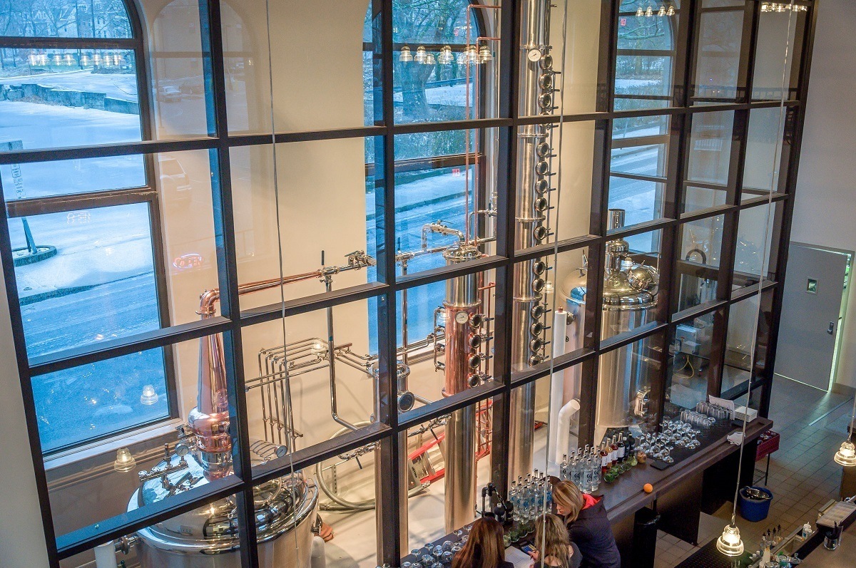 The "visual showpiece" at Social Still in Bethlehem - the most beautiful distillery in Pennsylvania.