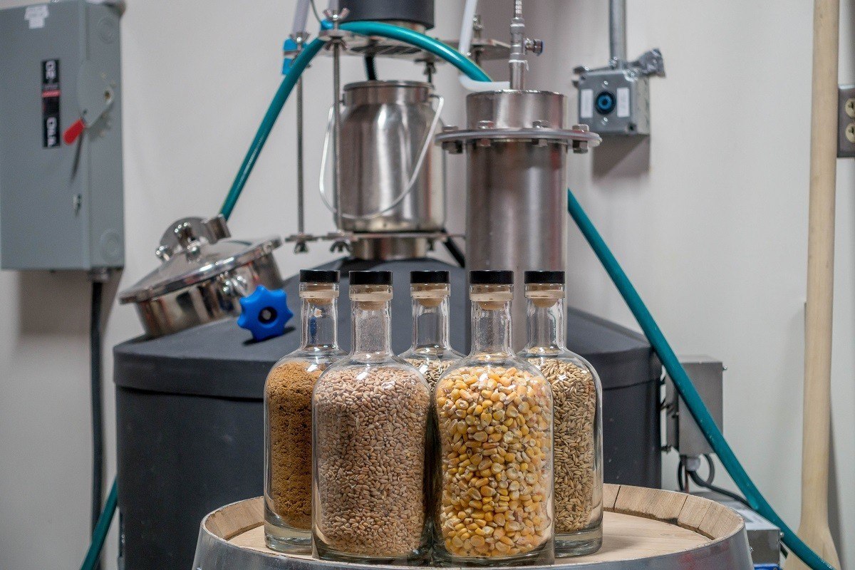 Each Pennsylvania distillery has their own secret grain bill going into their products. At County Seat Spirits, they proudly display their ingredients.