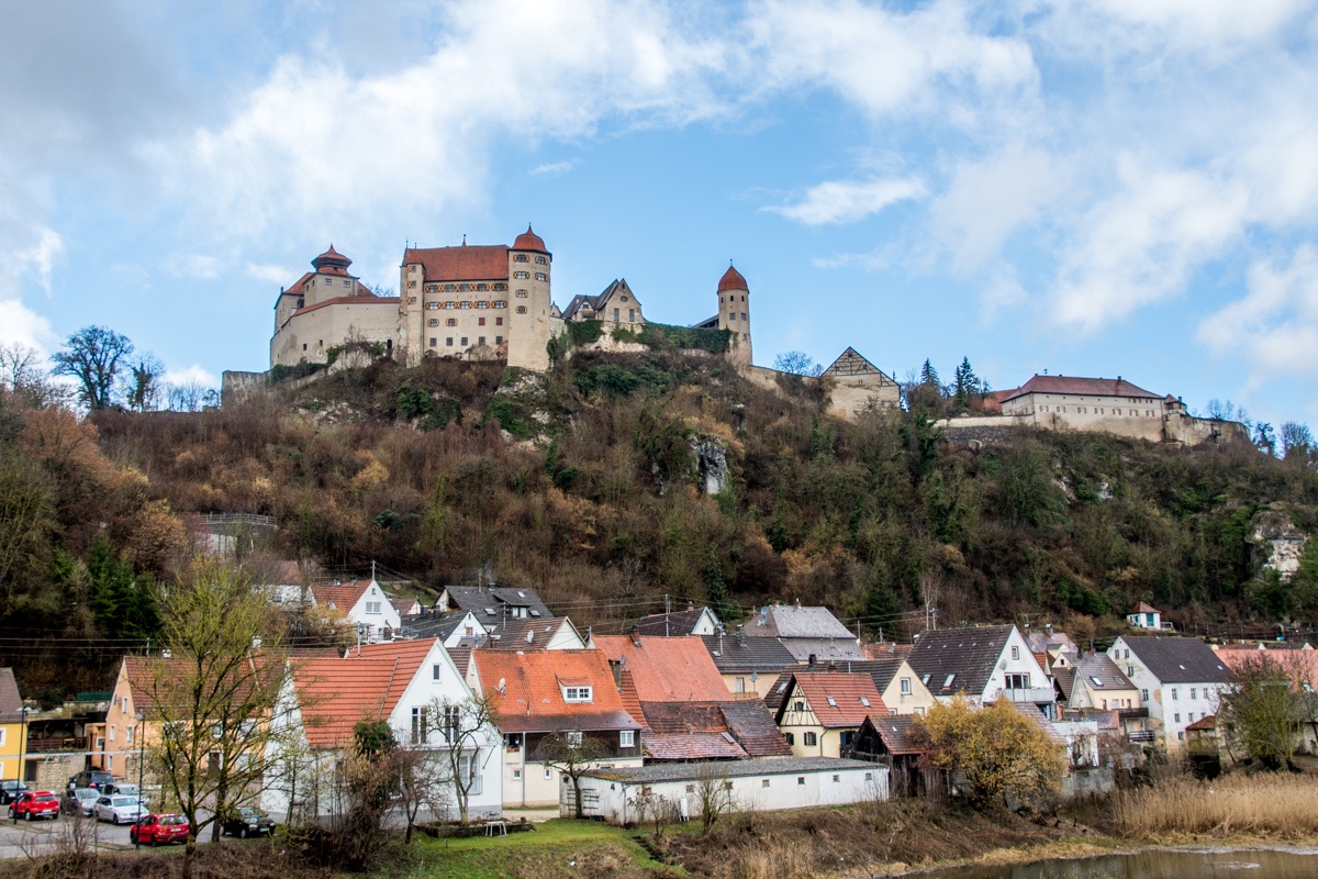 Harburg Castle from the river below
