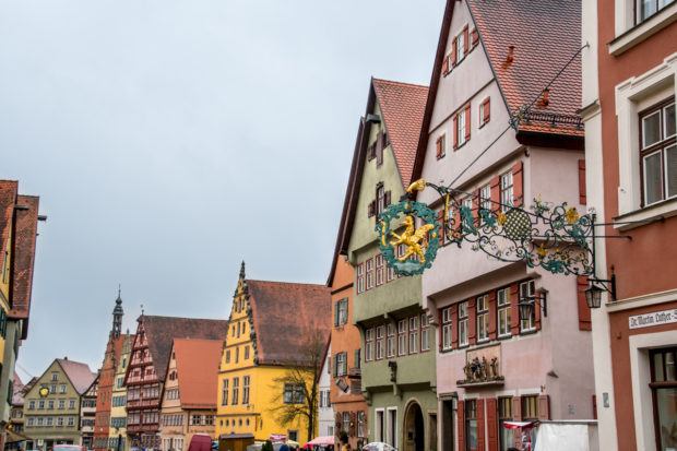 The Romantic Road is full of charming half-timbered buildings like these in Dinkelsbühl.