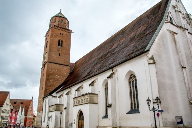 The Donauwörth Cathedral sits directly at the Romantic Road bus stop.