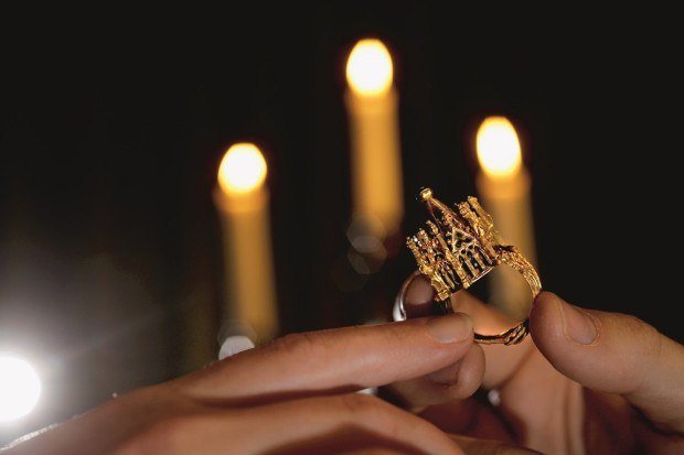 A medieval Ashkenazi Jewish wedding ring found in Erfurt, Germany.