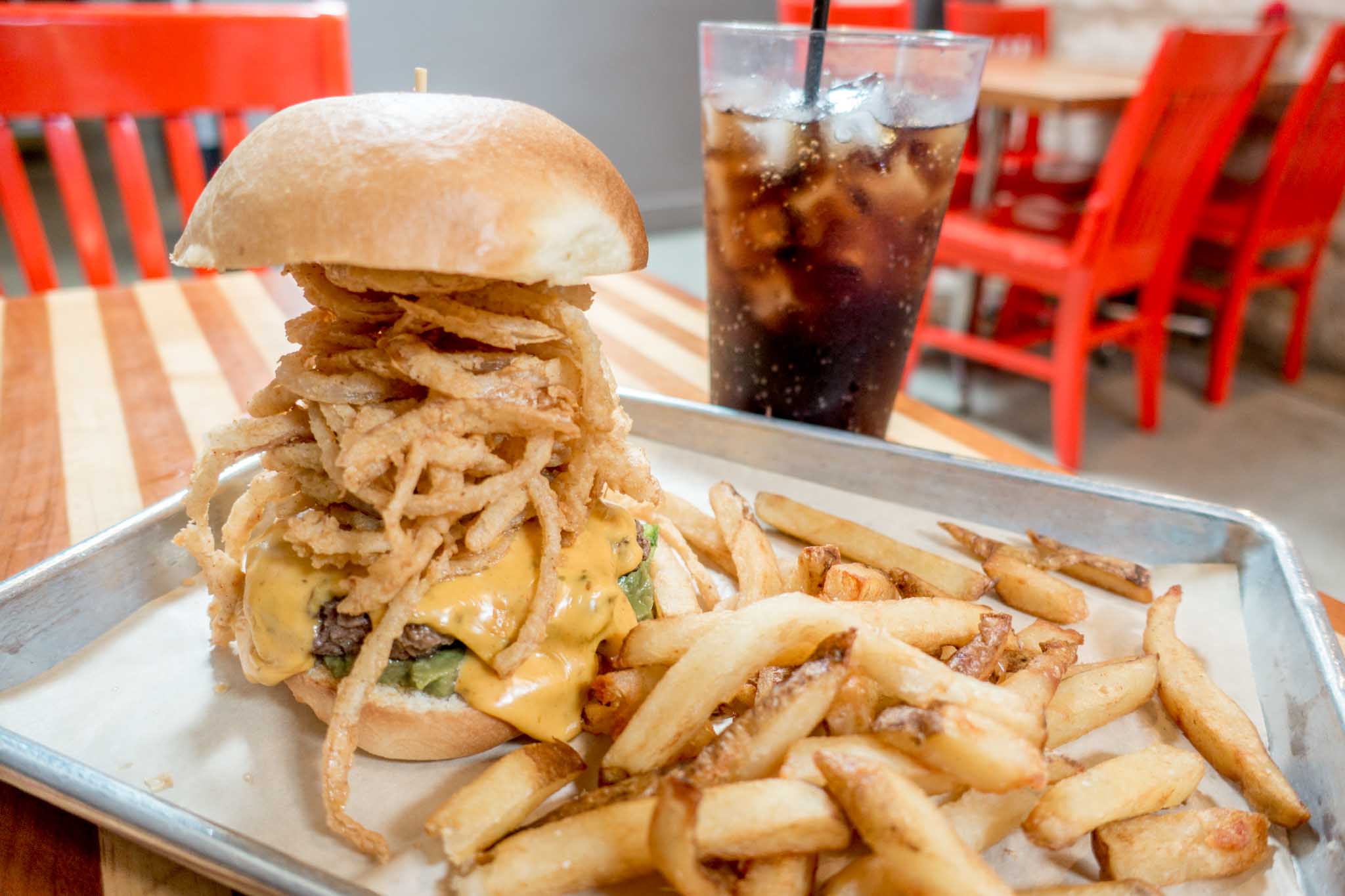 One of the delicious things to eat in Fredericksburg TX at Burger Burger