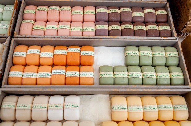 Soap for sale at a market in Provence, France