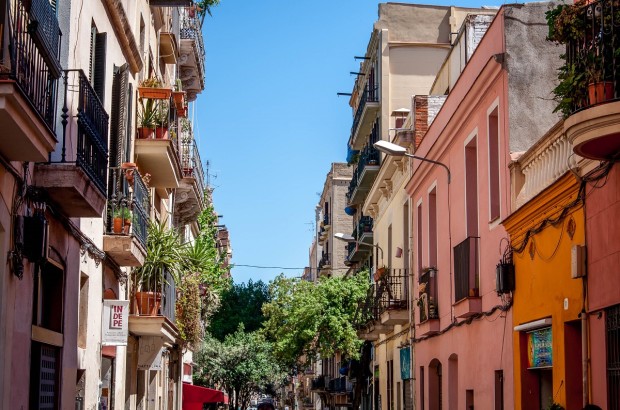 A Sweet and Savory Barcelona Food Tour The streets of the Gracia neighborhood on the Barcelona food tour.