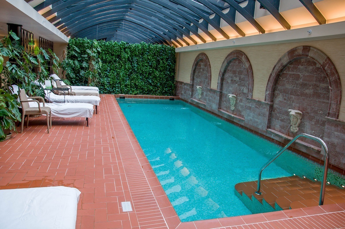 Pool at the Hotel Telegraaf in Tallinn, Estonia