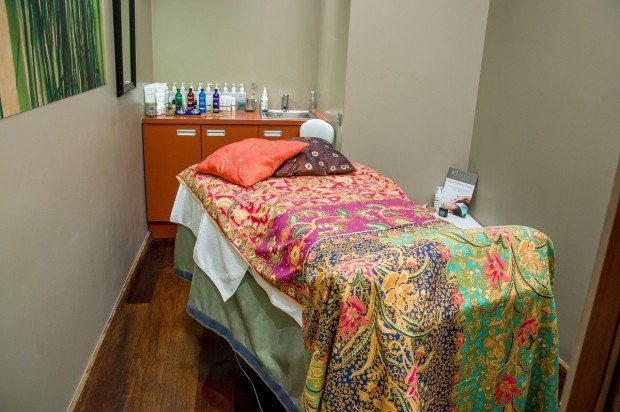 Spa treatment room at the Hotel Telegraaf in Tallinn, Estonia