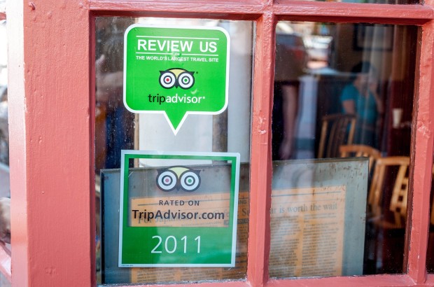 What’s Wrong with TripAdvisor, and What to Do About It The ubiquitous Trip Advisor decals on restaurants and hotels.