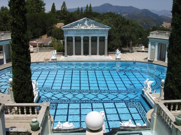 The Neptune Pool at Hearst Castle in San Simeon. If you are wondering what to do in Cambria California, the Hearst Castle should be at the top of your list.