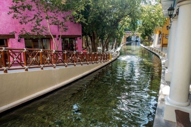 The river that runs through the lobby of the Occidental Playa del Carmen. Read Occidental at Xcaret Destination reviews