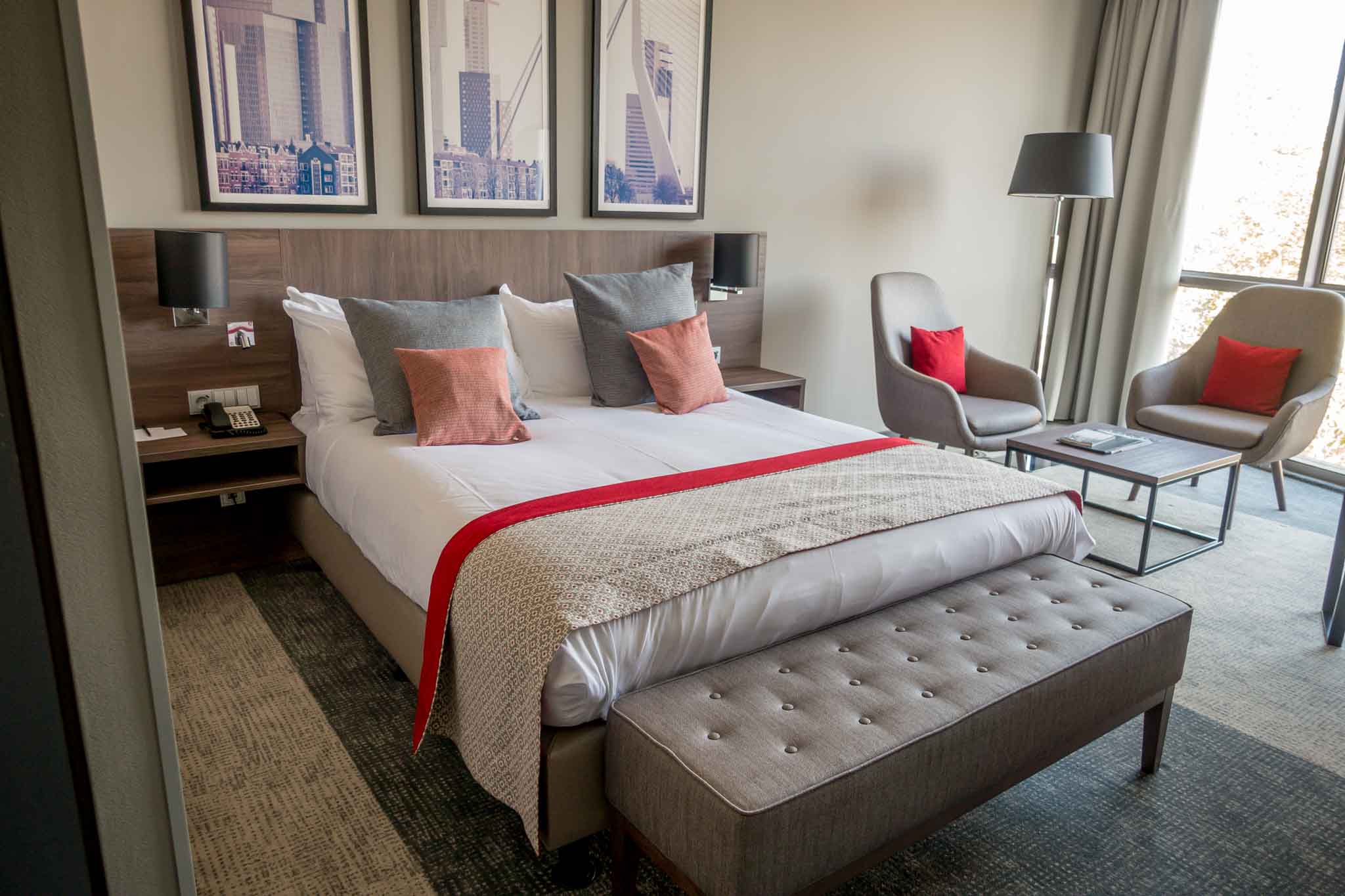 Executive rooms at the Bilderberg Parkhotel Rotterdam have views of the city