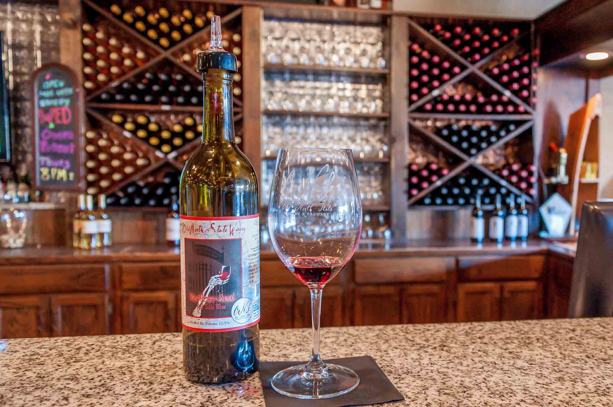 Wine tasting at Old North State Winery is one of the great things to do in Mt Airy NC