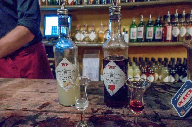 Lemon and raspberry fruit brandies are two of the more popular products at Amsterdam's Wynand Fockink