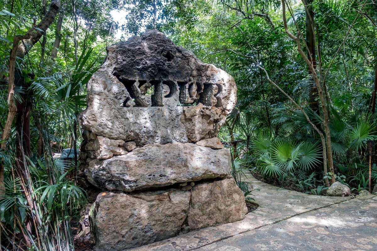 Xplor park sign in Mexico