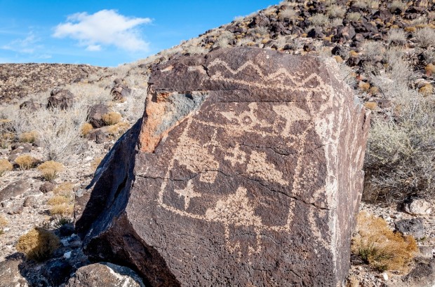 Walk Through History at Petroglyph National Monument Petroglyph National Monument in Albuquerque, New Mexico, is home to 24,000 petroglyphs created by the Ancient Puebloans from 1300 to 1650.