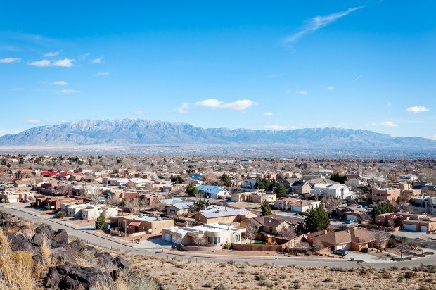 Suburban Albuquerque as seen from one of the hills in Petroglyph National Monument