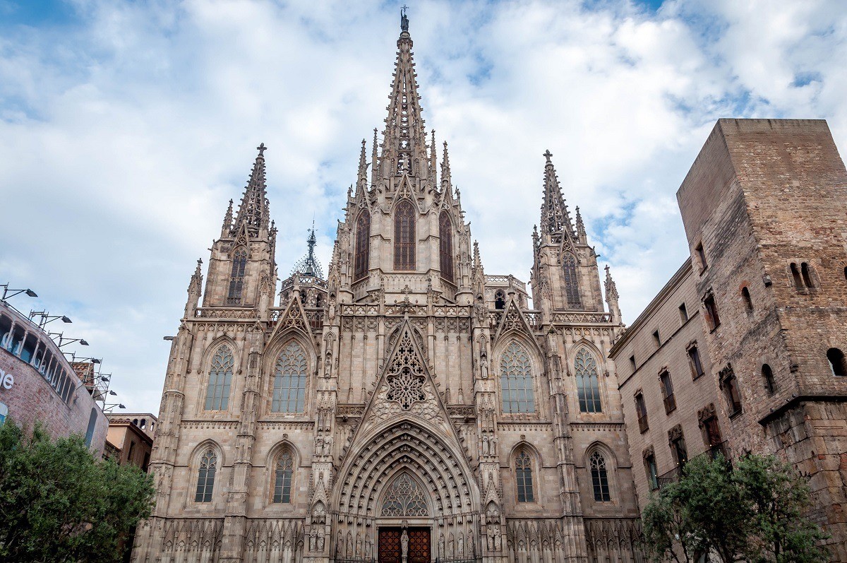 The neo-Gothic Barcelona Cathedral in Spain
