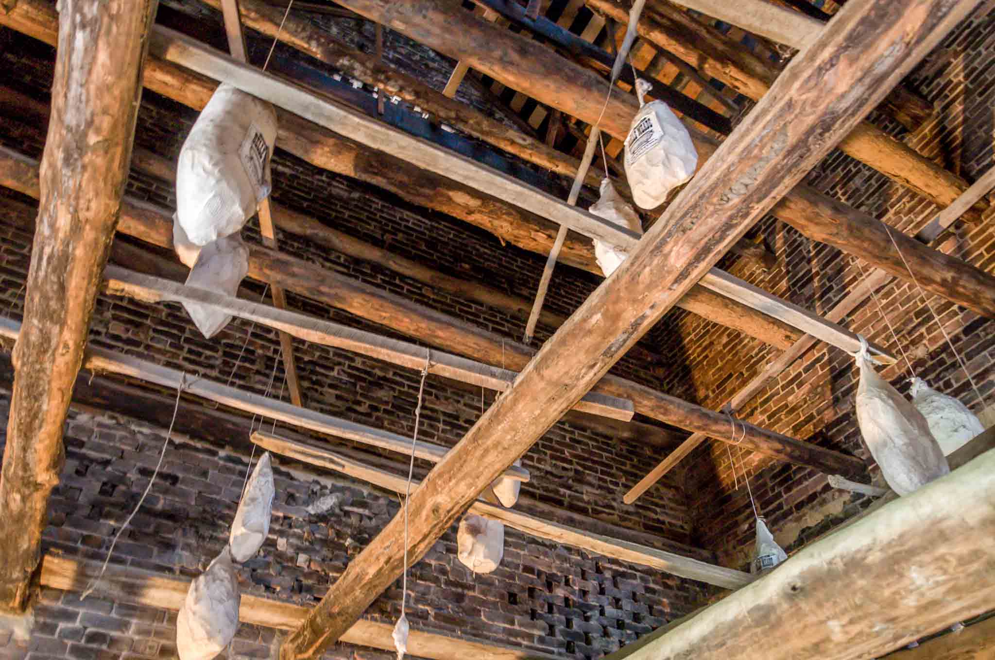 Pork curing in the smokehouse at Belle Meade Plantation in Nashville Tennessee